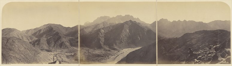 Jebel Serbal from Jebel Tahuneh; Sgt. James M. McDonald, English, 1822 - 1885, 1869; Albumen silver print