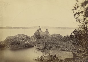 Distant View of Newburg from Presqu'ile; John Coates Browne, American, 1838 - 1918, 1864 - 1865; Albumen silver print