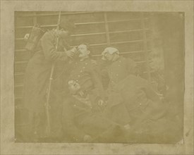 Mobile Burgundians during the action at Champigny; Paris, France, Europe; about 1870; Albumen silver print