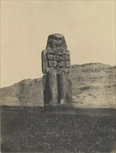 Statue of Memnon, Thebes; Maxime Du Camp, French, 1822 - 1894, Louis Désiré Blanquart-Evrard, French, 1802 - 1872, Thebes