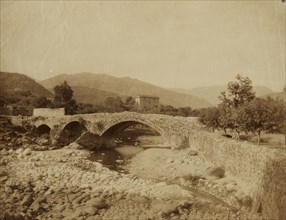 Bridge on the River; André Giroux, French, 1801 - 1879, about 1855; Albumen silver print from a collodion glass negative
