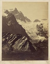 Glaciers de la Grâve, Oisans, V. Muzet, French, active 1860s, Oisans, France; 1860 - 1861; Albumen silver print