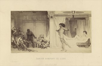 Samson Rompant Ses Liens  by Leon Glaize; Goupil & Cie., French, active 1839 - 1860s, France; about 1866; Albumen silver print