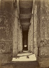 The Temple of Ramesses III, Medinet Habu; Henri Béchard, French, active Cairo, Egypt 1869 - 1880s, about 1872; Albumen silver