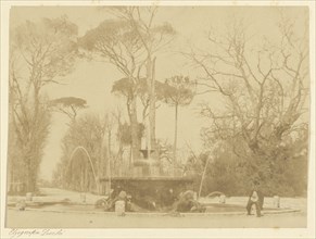 Fontana in Villa Borghesi; Stefano Lecchi, Italian, 1805 - about 1859,1863, Rome, Italy; about 1850; Salted paper print