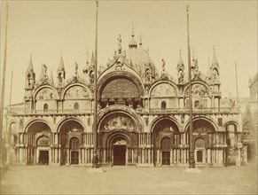 large domed building with multiple spires; Glimette, French, active 19th century, London, England; about 1855 - 1895; Albumen
