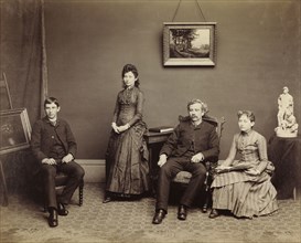 Henry Hamilton Bennett with His Family: Ashley, Harriet, and Nellie; Henry Hamilton Bennett, American, born Canada, 1843 - 1908
