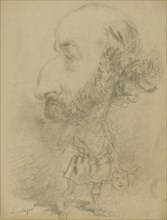 Portrait of Émile Augier; Nadar, Gaspard Félix Tournachon, French, 1820 - 1910, about 1852; Drawing; 32.4 × 24.3 cm