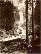 Vernal Fall 350 ft., Yo Semite Valley; Thomas Houseworth & Company, Carleton Watkins, American, 1829 - 1916, or C.L. Weed