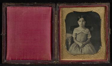 Portrait of a Seated Girl; American; about 1845; Daguerreotype