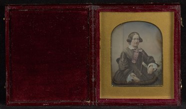 Portrait of a Seated, Well-dressed Woman; British; 1845 - 1850; Daguerreotype, hand-colored