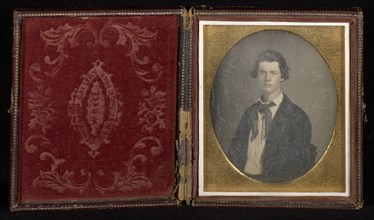 Portrait of an  Man wearing a long floppy bow tie; Attributed to William H. Bell, American, 1830 - 1910, about 1852