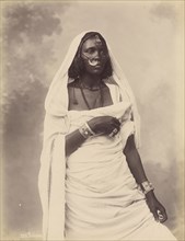 Nubian Woman; Pascal Sébah, Turkish, 1823 - 1886, Jean Pascal Sébah, Turkish, 1872 - 1947, Nubia, Egypt; about 1878; Albumen