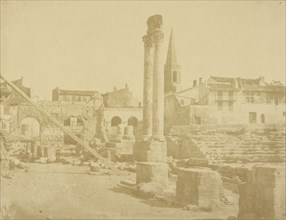 Roman antique theatre in Arles; Pierre-Émile-Joseph Pécarrère, French, 1816 - 1904, Arles, France; 1851; Salted paper print