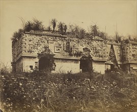Façade, Governor's Palace, Uxmal; Désiré Charnay, French, 1828 - 1915, 1860; Albumen silver print