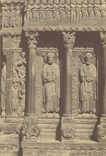 Right Side of the Main Portal of Saint Trophime, Arles, with Two Evangelists and the Damned; Charles Nègre, French, 1820 - 1880