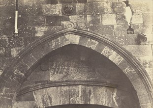 Jérusalem. Porte de Jaffa. Inscription; Auguste Salzmann, French, 1824 - 1872, Louis Désiré Blanquart-Evrard French, 1802