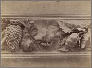 Detail of relief sculpture; Italian; about 1865 - 1885; Albumen silver print
