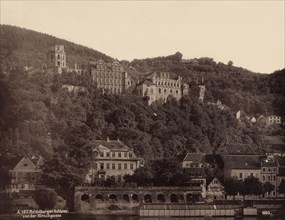 Heidelberger Schloss von der Hirschgasse; German; Heidelberg, Germany, Europe; 1892; Collotype; 20.8 x 27 cm