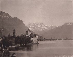 Château de Chillon and the Dent du Midi; Attributed to Adolphe Braun, French, 1811 - 1877, Geneva, Switzerland; about 1894