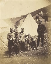 Officers of the 71st Highlanders; Roger Fenton, English, 1819 - 1869, 1855; published January 1, 1856; Salted paper print
