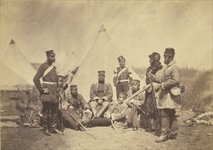 Officers and Men of the 89th Regiment; Roger Fenton, English, 1819 - 1869, 1855; published March 25, 1856; Salted paper print