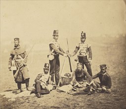 English Infantry Piling Arms; Roger Fenton, English, 1819 - 1869, 1855; published November 19, 1855; Salted paper print