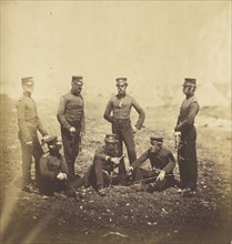 Officers of the 68th Light Infantry; Roger Fenton, English, 1819 - 1869, 1855; published March 25, 1856; Salted paper print