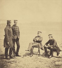 Lt. General Barnard and Staff; Roger Fenton, English, 1819 - 1869, 1855; published January 1, 1856; Salted paper print