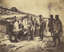Lt. Col. Shadforth & Officers of the 57th; Roger Fenton, English, 1819 - 1869, 1855; published January 1, 1856; Salted paper