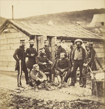 Officers of the 4th Light Dragoons; Roger Fenton, English, 1819 - 1869, 1855; published February 29, 1856; Salted paper print