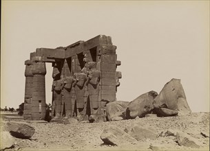 Ramesseum with the Statue of Ramses II , Ramesseum Avec la Statue; Antonio Beato, English, born Italy, about 1835 - 1906