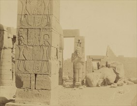 Part of Ramesseum; Antonio Beato, English, born Italy, about 1835 - 1906, 1880 - 1889; Albumen silver print
