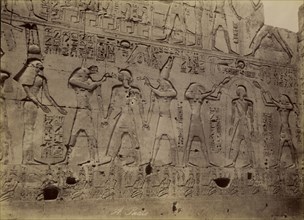 Abydos, Purification of the King , Abydos, Purification de Roi; Antonio Beato, English, born Italy, about 1835 - 1906, 1880