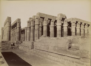 View of the Temple at Luxor , Luxor, Vue du Temple; Antonio Beato, English, born Italy, about 1835 - 1906, 1880 - 1889; Albumen