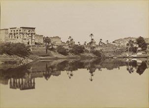 West View of Philae , Phile, Vue d'Ouest; Antonio Beato, English, born Italy, about 1835 - 1906, 1880 - 1889; Albumen silver