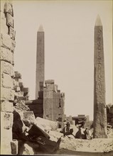 View of the Obelisks with the Sanctuary at Karnak , Karnak, Vue des Obelisques avec le Sanctuaire; Antonio Beato, English, born