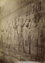 Abydos, Censing of Seti , Abydos, Encensement de Seti; Antonio Beato, English, born Italy, about 1835 - 1906, 1880 - 1889