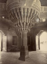 Remarkable Pillar Supporting the Throne in Diwan-i Am - Fathepur Skri; Lala Deen Dayal, Indian, 1844 - 1905, 1885 - 1887