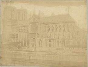 Notre Dame; Édouard Baldus, French, born Germany, 1813 - 1889, Paris, France; 1860; Salted paper print; 29.8 x 40 cm
