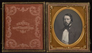 Portrait of an  Middle-aged Man with Full Beard; Attributed to Rufus Anson, American, active New York 1851 - 1867, 1850s