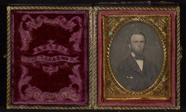Portrait of Man with Chin Beard; Attributed to Rufus Anson, American, active New York 1851 - 1867, 1852 - 1858; Daguerreotype