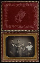 Father, Daughters, and Nurse; Thomas Martin Easterly, American, 1809 - 1882, about 1850; Daguerreotype, hand-colored