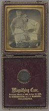 Portrait of Two Metalworkers; American; 1855; Daguerreotype