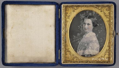 Portrait of a Young Woman; American; about 1850; Daguerreotype, hand-colored