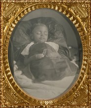 Postmortem Portrait of an Infant; American; about 1855; Daguerreotype