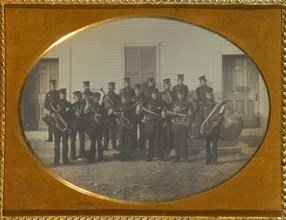 Portrait of a Brass Band; American; 1850 - 1855; Daguerreotype