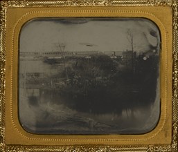 Long View of a Train on Enbankment; American; April 16, 1853; Ambrotype; 5.2 x 6.4 cm 2 1,16 x 2 1,2 in