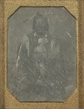 Portrait of a Native American Male Indian; American; about 1847; Daguerreotype