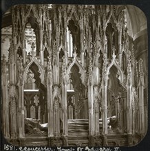 Gloucester. Tomb of Edward II. Detail; Frederick H. Evans, British, 1853 - 1943, about 1883; Lantern slide; 7.1 x 7.3 cm
